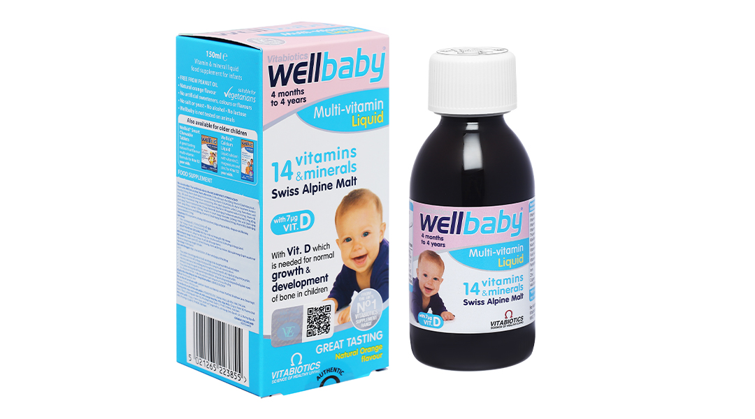 WellBaby Multi-Vitamin Liquid Chai 150ml